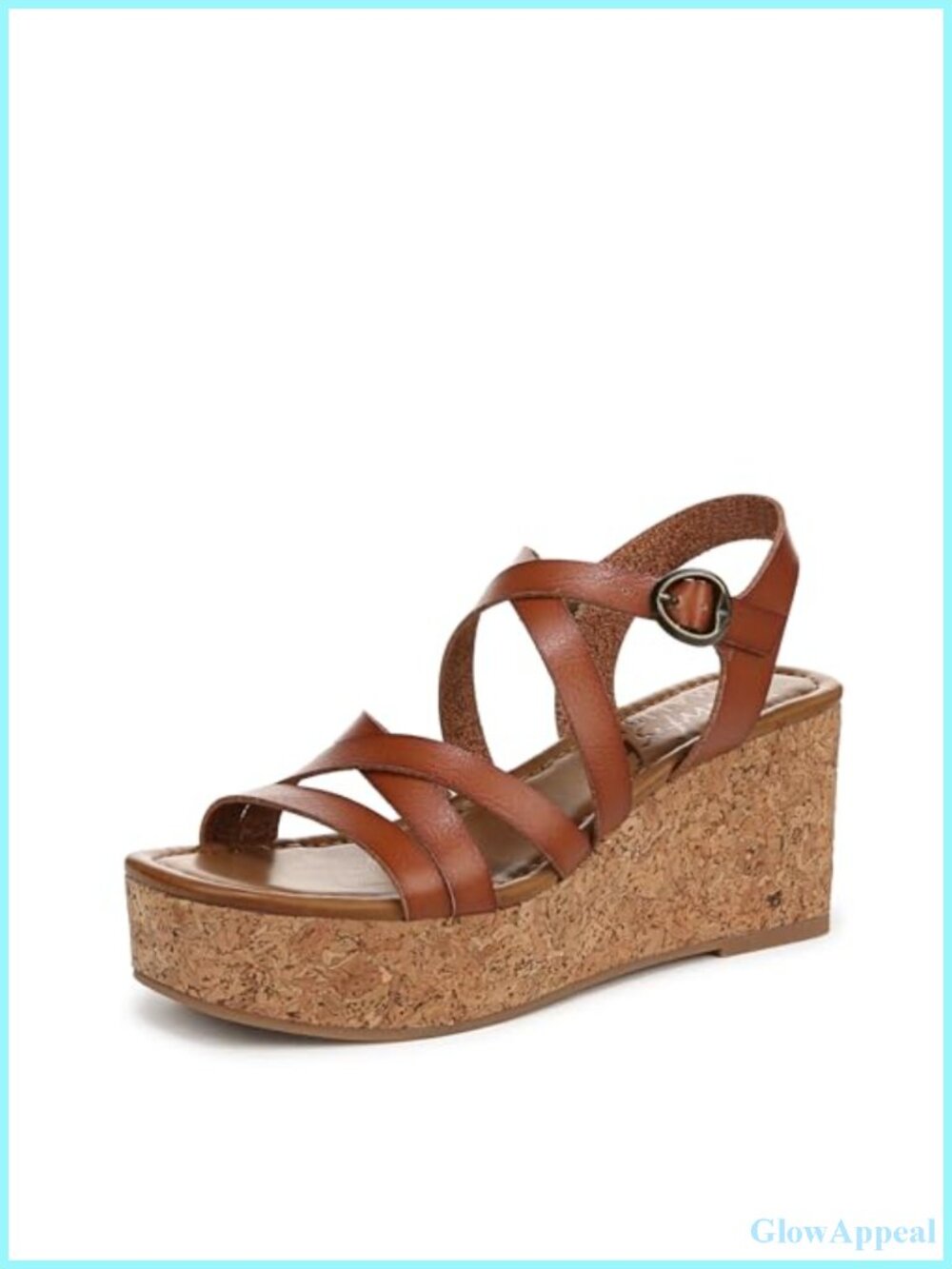 Blowfish Malibu Aurora Women's Wedge Sandal Faux-Leather Cork Buckle Casual